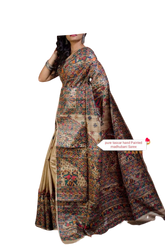 Pure tussar ghicha silk saree Manish