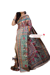 Pure tussar ghicha silk saree Manish