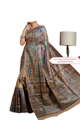 Pure tussar ghicha silk saree Manish