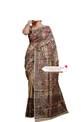 Pure tussar ghicha silk saree Manish