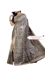 TUSSAR SILK PRINT SAREE