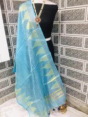 Tissue linen temple border dupatta Express