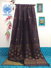 linen embroidery saree SILK ZONE