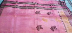 Tissue linen printed saree SILK ZONE