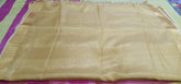 Tissue linen plain saree SILK ZONE