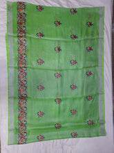 Tissue linen embroidery saree SILK ZONE