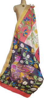 Pure Tussar Silk print saree