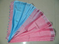 Khadi Linen Slub Saree INDIA SILK P.W.C.S. LTD