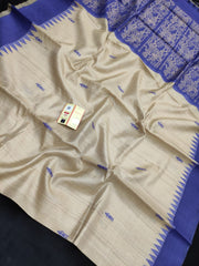 Pure Tussar Silk print saree