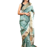 Pure Tussar Silk print saree