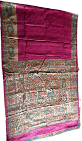 TUSSAR SILK PRINT SAREE