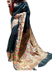 TUSSAR SILK PRINT SAREE