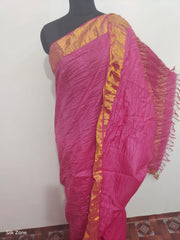 Pure Tussar Silk print saree