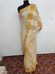 Pure Tussar Silk print saree