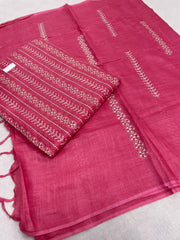 Linen embroidery suit SILK ZONE