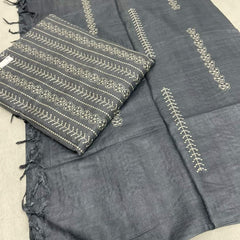 Linen embroidery suit SILK ZONE