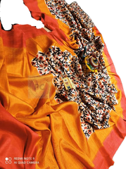 Bhishnupuri hand painted saree SILK ZONE