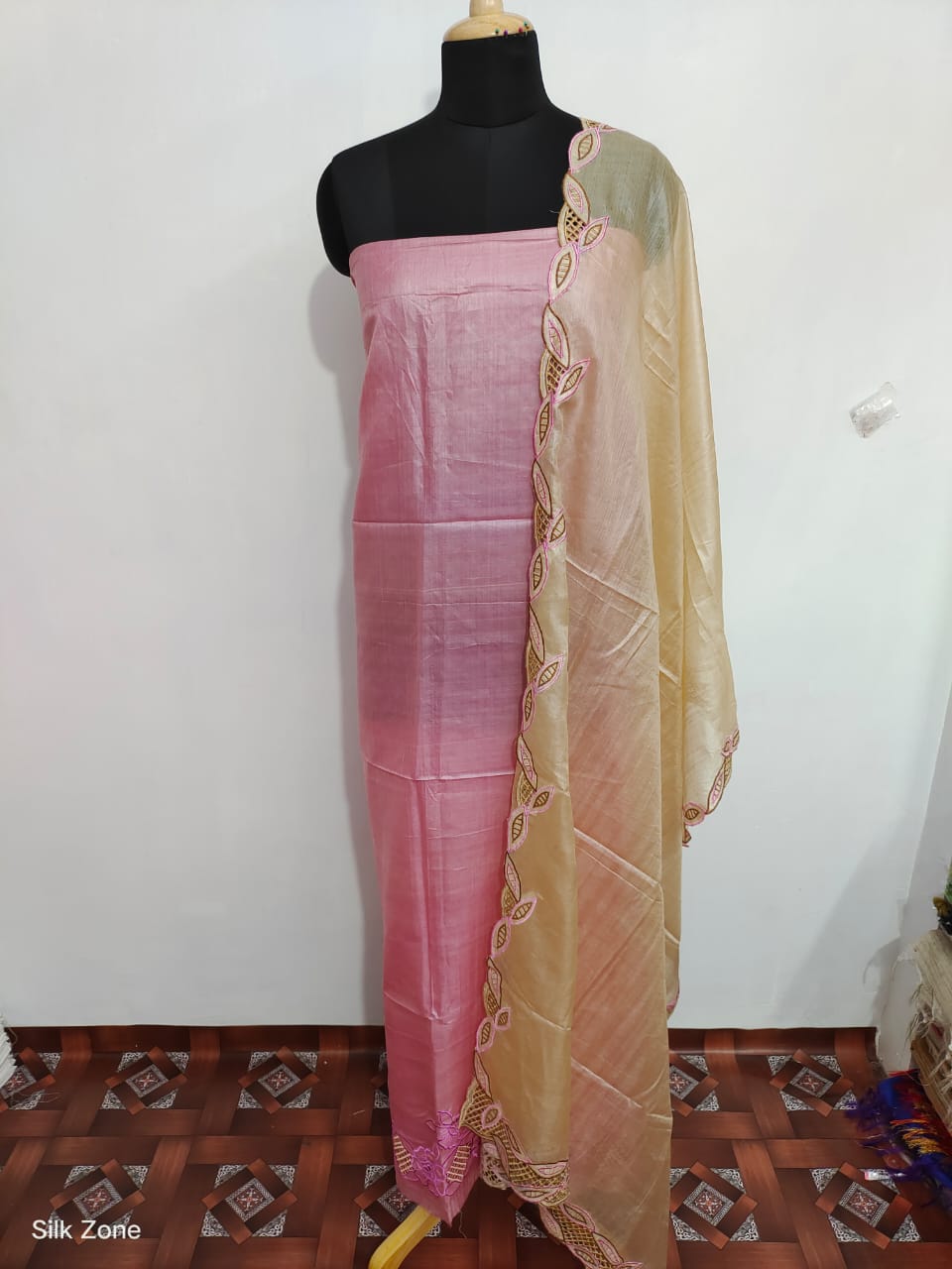 Tussar Silk Hand Cutwork Suit SILK ZONE