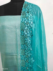 Tussar Silk Hand Cutwork Suit SILK ZONE