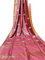 Katan Stepal Zari Border Saree M J HANDLOOM