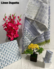 Cotton linen bagru print suit SILK ZONE