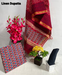 Cotton linen bagru print suit SILK ZONE