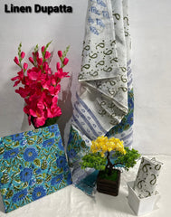 Cotton linen bagru print suit SILK ZONE