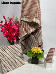 Cotton linen bagru print suit SILK ZONE