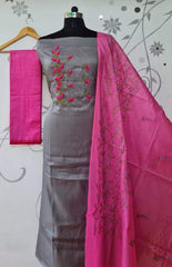 Katan staple embroidery suit SILK ZONE