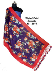 Linen digital print dupatta SS - 2043