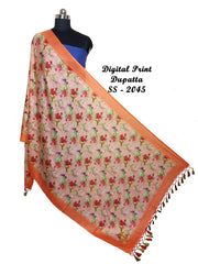 Linen digital print dupatta ss - 2045