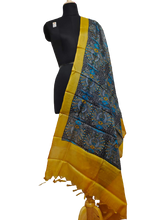 Tussar silk hand block print dupatta SILK ZONE