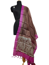 Tussar silk hand block print dupatta SILK ZONE