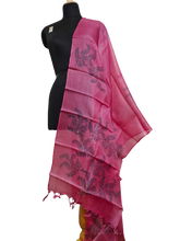 Tussar silk hand block print dupatta SILK ZONE
