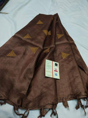 Tussar silk embroidery dupatta SILK ZONE