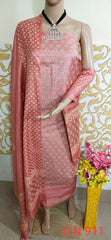 Soft silk hand block print suit PTS