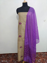 Handloom embroidery suit SILK ZONE