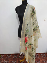 Linen digital print dupatta SILK ZONE