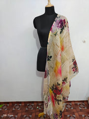 Linen digital print dupatta SILK ZONE