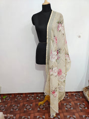 Linen digital print dupatta SILK ZONE