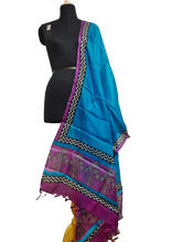 Tussar silk hand block print dupatta SILK ZONE