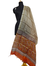 Tusssr silk hand block print dupatta SILK ZONE