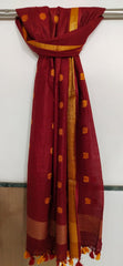 Cotton linen buta dupatta SILK ZONE