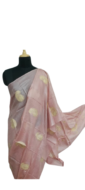 Tussar Silk Embroidery Saree SILK ZONE