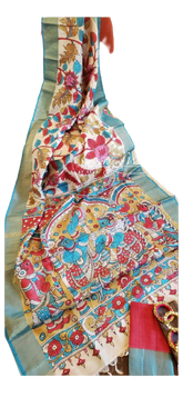 TUSSAR SILK PRINT SAREE