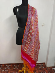 Tussar silk handblock print dupatta SILK ZONE