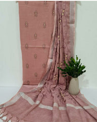 Cotton linen embroidery suit SILK ZONE