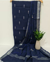 Cotton linen embroidery suit SILK ZONE