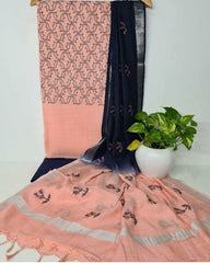 Cotton linen embroidery suit SILK ZONE