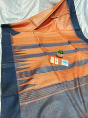 Pure Tussar Silk print saree